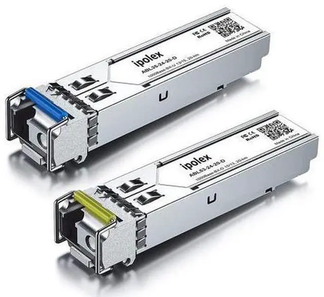 Main image of 1000Base-BIDI SFP Module, a Pair of 1.25G SFP Bidi SFP, Gigabit SingleMode SFP Transceiver, 1550nm/1310nm, up to 20 km, for Cisco, Ubiquiti UniFi UF-SM-1G-S, Mikrotik, D-Link, Netgear