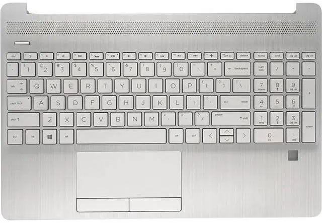 Main image of Replacement Upper Case Palmrest for H-P 15T-DW 15-DW 15S-DU Series Laptop with Backlight Keyboard Assembly L52154-001 AP2H8000410 Natural Silver W/FPR