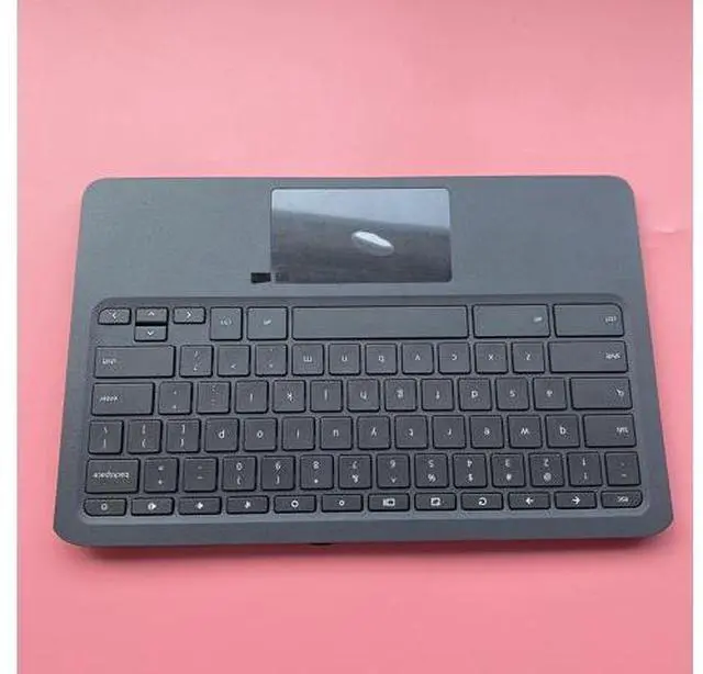 Alt view image 3 of 7 - Replacement for HP Chromebook 11 G7 EE Laptop Upper Case Palmrest Keyboard Touchpad Assembly Part L52573-001 EA0G5003010