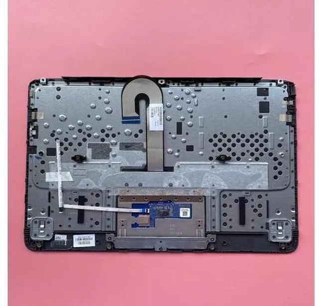 Alt view image 5 of 7 - Replacement for HP Chromebook 11 G7 EE Laptop Upper Case Palmrest Keyboard Touchpad Assembly Part L52573-001 EA0G5003010