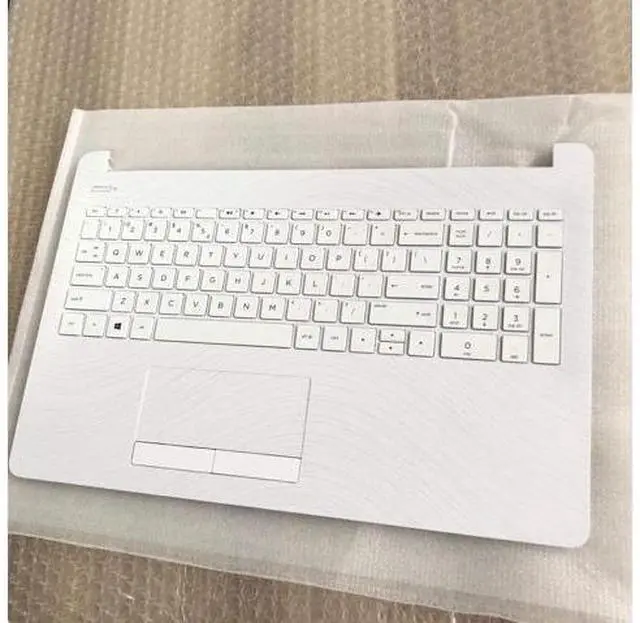 Alt view image 4 of 7 - Replacement for HP 15-BS 15T-BR 15Q-BU 15T-BS BW 15Z-BW 15-BS015DX Laptop Upper Case Palmrest Keyboard Touchpad Assembly Part AP204000E00 925009-001 925008-001 White