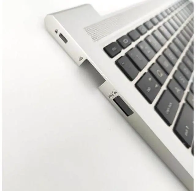 Alt view image 4 of 5 - Replacement Upper Case Palmrest for H-P Probook 440 445 G9 Series Laptop 14'' Notebook Non-Backlit Keyboard Assembly N01286-001 Silver