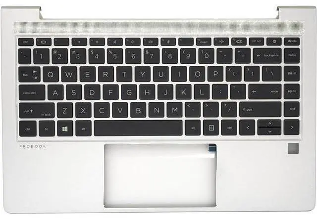 Main image of Replacement Upper Case Palmrest for H-P Probook 440 G8 445 445R G8 Series Laptop Non-Backlit Keyboard Assembly US Layout 14'' Notebook M23770-001 Silver