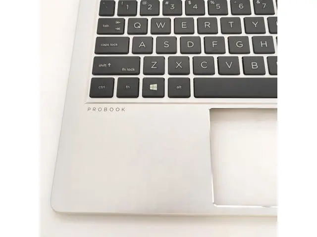 Alt view image 3 of 5 - Replacement Upper Case Palmrest for H-P Probook 440 G8 445 445R G8 Series Laptop Non-Backlit Keyboard Assembly US Layout 14'' Notebook M23770-001 Silver
