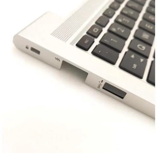 Alt view image 4 of 5 - Replacement Upper Case Palmrest for H-P Probook 440 G8 445 445R G8 Series Laptop Non-Backlit Keyboard Assembly US Layout 14'' Notebook M23770-001 Silver