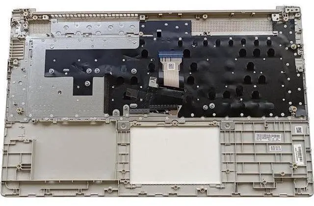 Alt view image 2 of 7 - Replacement Laptop Upper Case Palmrest Non-Backlit Keyboard Assembly Part for HP 17-CN 17-CP17T-CN 17Z-CP M50458-001 Silver