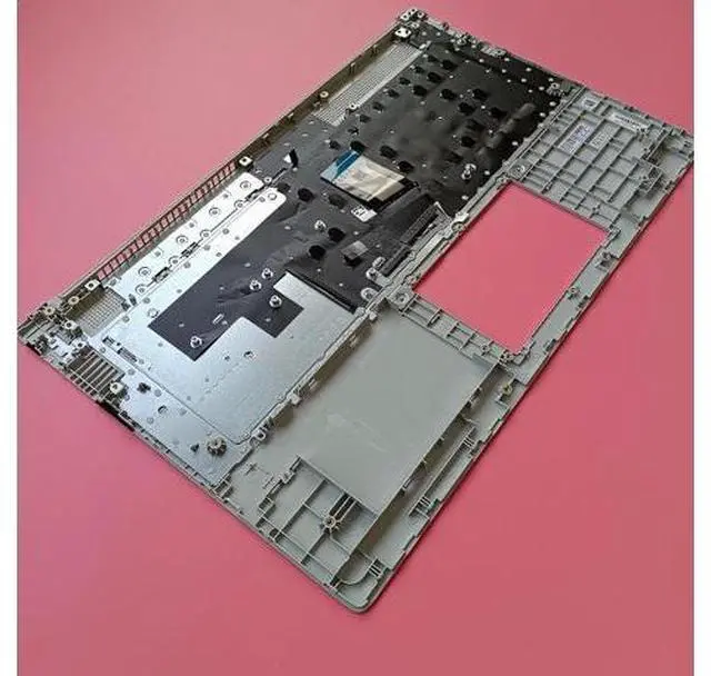 Alt view image 4 of 7 - Replacement Laptop Upper Case Palmrest Non-Backlit Keyboard Assembly Part for HP 17-CN 17-CP17T-CN 17Z-CP M50458-001 Silver