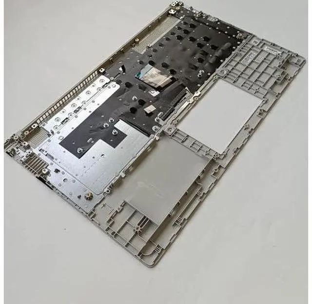 Alt view image 6 of 7 - Replacement Laptop Upper Case Palmrest Non-Backlit Keyboard Assembly Part for HP 17-CN 17-CP17T-CN 17Z-CP M50458-001 Silver