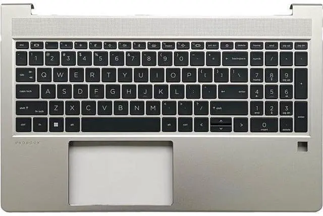 Main image of Replacement Laptop Upper Case Palmrest Backlit Keyboard Assembly Part for HP ProBook 450 G8 455 G8 M21742-001 Silver