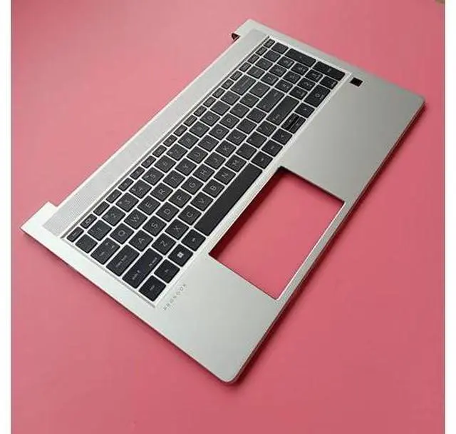 Alt view image 3 of 7 - Replacement Laptop Upper Case Palmrest Backlit Keyboard Assembly Part for HP ProBook 450 G8 455 G8 M21742-001 Silver