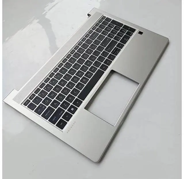 Alt view image 5 of 7 - Replacement Laptop Upper Case Palmrest Backlit Keyboard Assembly Part for HP ProBook 450 G8 455 G8 M21742-001 Silver