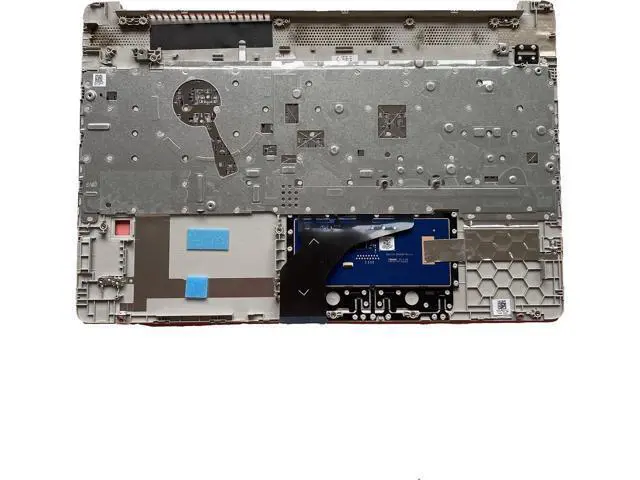 Alt view image 2 of 6 - Replacement for HP 15-DW 15T-DW200 15T-DW300 15Z-GW000 15s-du Laptop Upper Case Palmrest Keyboard with Fingerprint Hole Touchpad Assembly Part L52155-001 Silver