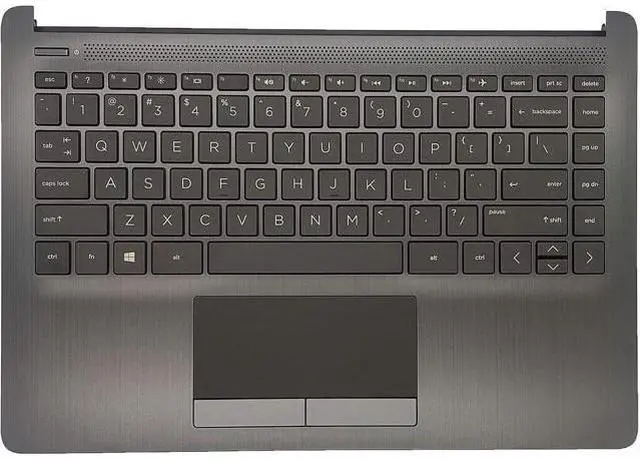 Main image of Replacement Upper Case Palmrest for H-P 14Z-DK 14-DK 14-CF 14S-CF 14-DF Series Laptop Non-Backlit Keyboard Assembly Top Cover ToucH-Pad L24818-001 Gray