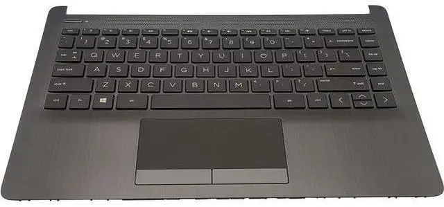 Alt view image 4 of 7 - Replacement Upper Case Palmrest for H-P 14Z-DK 14-DK 14-CF 14S-CF 14-DF Series Laptop Non-Backlit Keyboard Assembly Top Cover ToucH-Pad L24818-001 Gray
