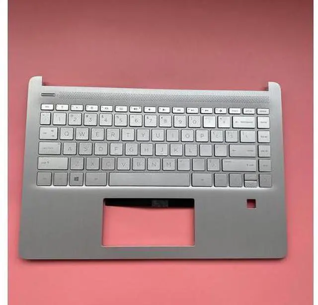 Alt view image 3 of 7 - Replacement for 14T-DQ 14s-dq 14s-dr 14Z-FQ 14s-fq 14-dq Laptop Upper Case Palmrest with Fingerprint Hole Backlit Keyboard Assembly Part L61507-001 Sliver