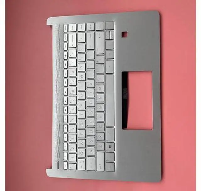 Alt view image 5 of 7 - Replacement for 14T-DQ 14s-dq 14s-dr 14Z-FQ 14s-fq 14-dq Laptop Upper Case Palmrest with Fingerprint Hole Backlit Keyboard Assembly Part L61507-001 Sliver