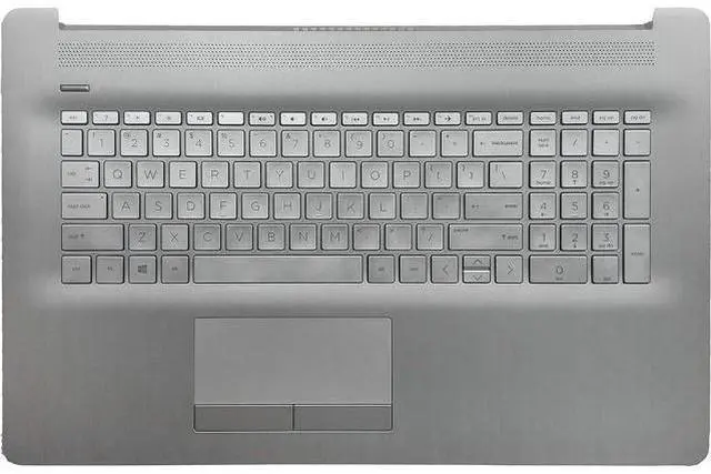 Main image of Replacement for HP 17t-by 17z-ca 17-by 17-ca Laptop Upper Case Palmrest Keyboard Touchpad Assembly Part with ODD L92785-001 Top Cover Sliver 2020 Year, Silver, 17.3 inch