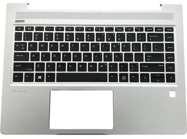 Main image of Replacement Laptop Upper Case Palmrest Non-Backlit Keyboard Assembly Part for HP ProBook 440 G6 G7 PB 445R G6 K12 PB 445 G6 L44589-001 L65225-001 Sliver
