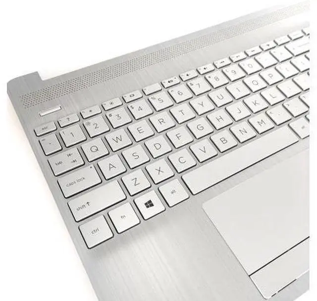 Alt view image 2 of 6 - Replacement Upper Case Palmrest for H-P 15T-DW 15-DW 15S-DU 15-DW0081WM 15-DW1033DX 15-DW1083WM 15-DW0083WM Series Laptop Top Cove Non-Backlit Keyboard Assembly L52023-001 AP2H8000510 Sliver