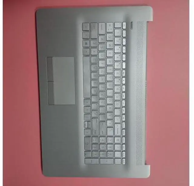 Alt view image 5 of 7 - Replacement for HP 17t-by 17z-ca 17-by 17-ca Laptop Upper Case Palmrest Keyboard Touchpad Assembly Part with ODD L92785-001 Top Cover Sliver 2020 Year, Silver, 17.3 inch