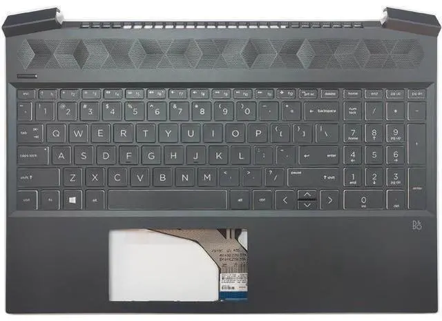 Main image of Replacement Upper Case Palmrest for H-P Pavilion Gaming 15-EC 15Z-EC 15.6'' Series Laptop Backlit Keyboard Assembly Top Cover US Layout L72598-001