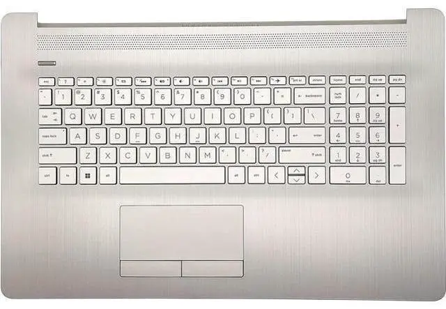 Alt view image 7 of 7 - Replacement Upper Case Palmrest for H-P 17-by 17-CA 17T-by 17Z-CA Series Laptop ToucH-Pad Backlight Keyboard Assembly Top Cover L92787-001 6070B1308113 Non-PTP Function Natural Silver
