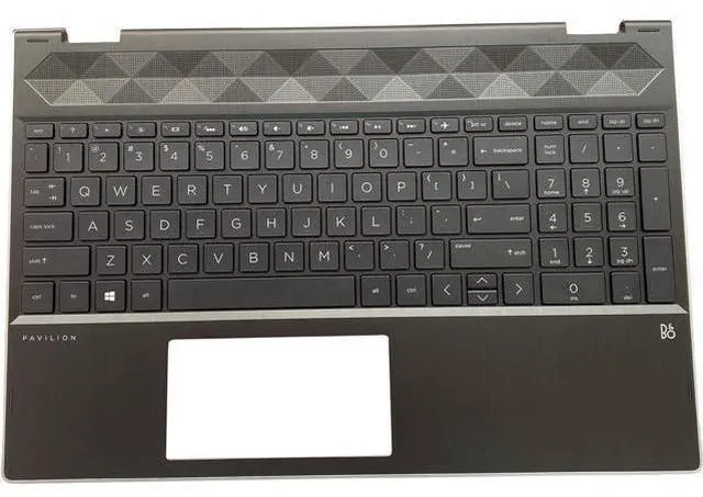 Main image of Replacement for HP Pavilion X360 15T-CR000 15T-CR 15CR 15-CR0051OD Laptop Upper Case Palmrest Keyboard with Backlit Assembly Part L20849-001 Top Cover Natural Silver with Grid