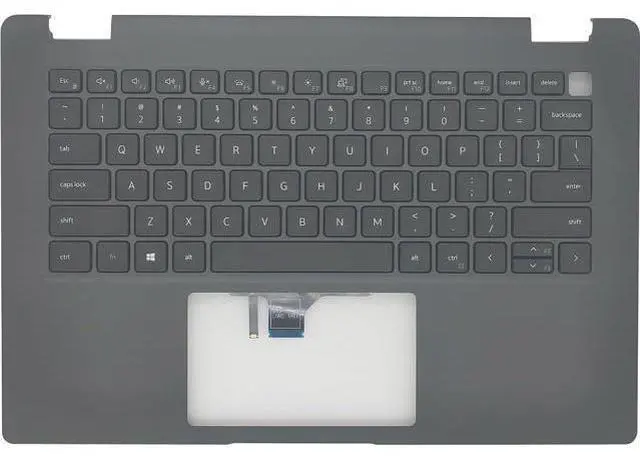 Alt view image 6 of 7 - Replacement Upper Case Palmrest for D-ELL Latitude 3440 E3440 Series Laptop Backlit Keyboard Assembly Top Cover 0R2DCD Gray