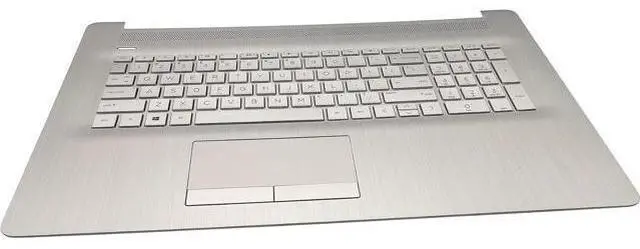 Alt view image 4 of 7 - Replacement Upper Case Palmrest for H-P 17-by 17-CA 17T-by 17Z-CA Series Laptop Non-PTP Function ToucH-Pad Top Cover Keyboard Assembly L92789-001 6070B1308113 Natural Silver
