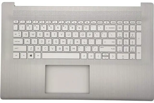 Main image of Replacement Upper Case Palmrest for H-P 17-cn0023dx 17-cn0053cl 17-CN 17-CP 17T-CN 17Z-CP 17.3'' Series Laptop Backlit Keyboard Assembly Top Cover M50456-001 Natural Silver