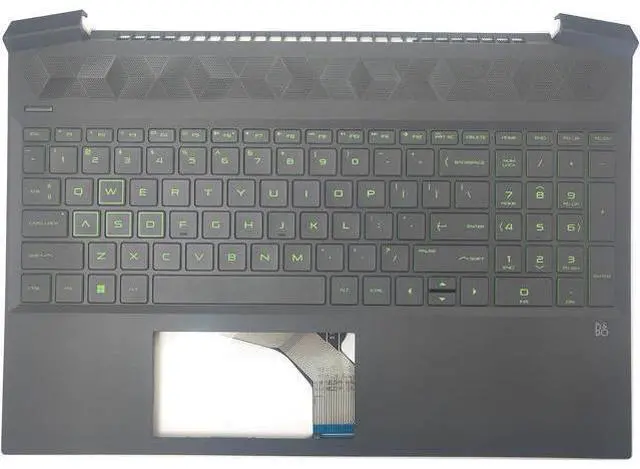 Main image of Replacement Upper Case Palmrest for H-P Pavilion Gaming 15-EC 15Z-EC 15.6'' Series Laptop Top Cover Keyboard Assembly US Layout Green Backlit Keyboard L72597-001
