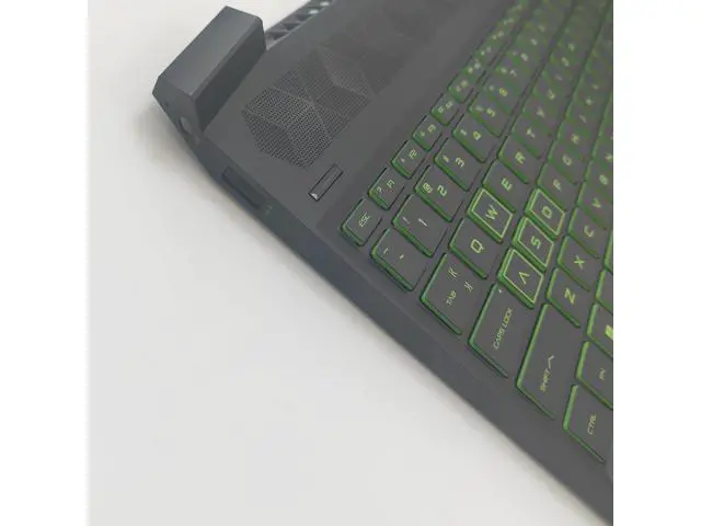Alt view image 4 of 7 - Replacement Upper Case Palmrest for H-P Pavilion Gaming 15-EC 15Z-EC 15.6'' Series Laptop Top Cover Keyboard Assembly US Layout Green Backlit Keyboard L72597-001