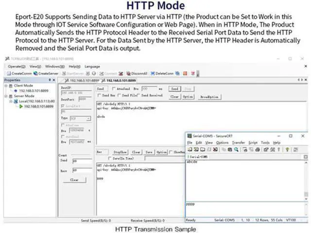 Alt view image 6 of 7 - 5/10PCS Eport-E20 Network Server Port FreeRTOS TTL Serial to Ethernet Embedded Module DHCP 3.3V DHCP TCP IP Telnet Converter MCU (5pcs)
