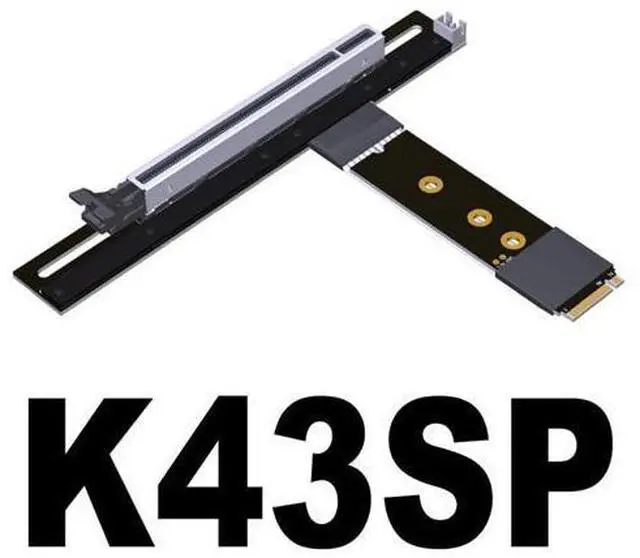 Alt view image 7 of 7 - M.2 NGFF NVMe to PCIE x16 Extension Cable 64G/BPS for STX Motherboard Graphics Card M.2(Ultra SSD, M-Key) NVMe Slot Extension (20cm,K43SP)