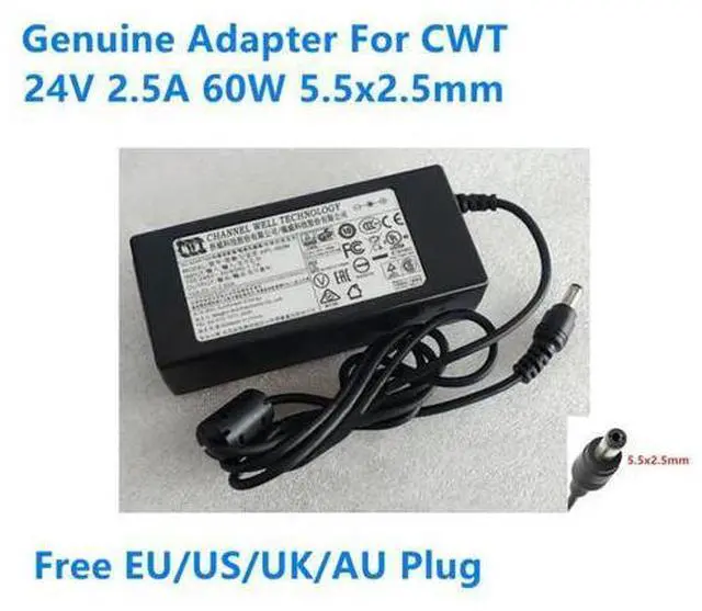 Main image of OIAGLH 24V 2.5A 60W 5.5x2.5mm KPL-060M KPL-060M-VI AC Adapter For CWT Power Supply Charger