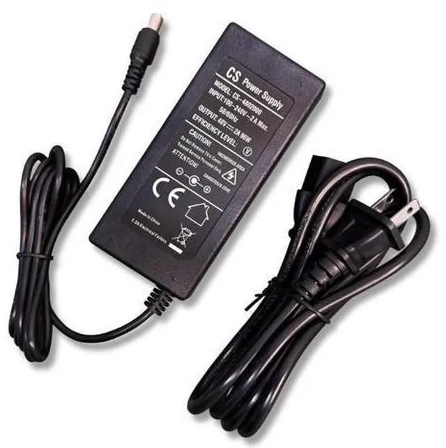 Main image of 48V 2A Power Supply Adapter Compatible with 8 Port POE NVR, AC 100-240V to DC 48V 2A Power Adapter Charger ONLY for OOSSXX Security Camera