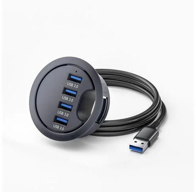 Main image of ChenYang USB 3.0 Flush Mount Desktop HUB,4 USB 3.0 Port HUB Grommet Hole 2.36"(60mm)