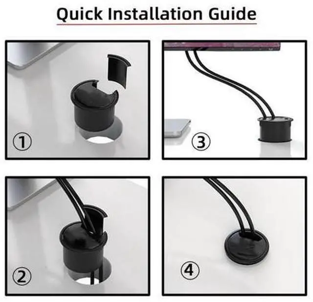 Alt view image 5 of 5 - ChenYang USB 3.0 Flush Mount Desktop HUB,4 USB 3.0 Port HUB Grommet Hole 2.36"(60mm)