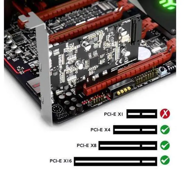Alt view image 2 of 5 - MAIWO 10Gbps PCIE USB C 3.2 GEN 2 Card, 2-Port USB-C to PCIE Expansion Card, Support PCIE X4 X8 X16 Host, PCI Express X4 to USB 3.2 GEN 2 Adapter for Desktop PC