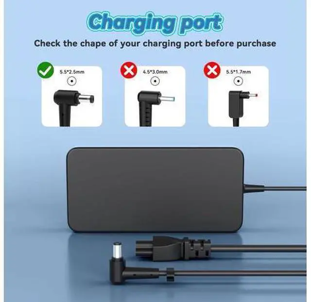Alt view image 2 of 6 - 120W 110W Charger Compatible with Panasonic Toughbook CF-74KDMDZ2M CF-D1 40 55 G2 FZ-Y1 FZ-40 FZ-40A FZ-55 FZ-55A FZ-55A0601VM FZ-55A0601VM-CB FZ-55C FZ-55CA60CVM FZ-G2