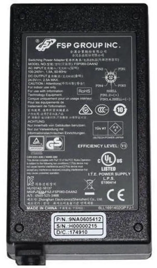 Alt view image 2 of 2 - FSP FSP060-DAAN2 24V 2.5A 60W AC Adapter Charger For FSP H00000901 HU10142-16137 4Pin Laptop Power Supply Adapter