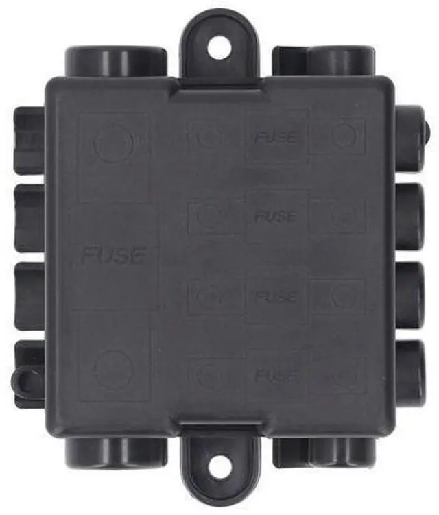 Alt view image 2 of 5 - 5 Way Box 12V 24V Power Distribution Block Holder with 30A 60A 80A 100A 250A Negative Busbar for Automotive