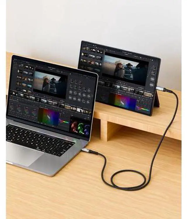 Alt view image 2 of 4 - USB C Cable 25FT, USB C 3.1 Gen 2X2 Cable, 4K60Hz Monitor Video Output, 10Gbps High Speed Data Transfer, 100W Fast Charging, for Car Carplay iPhone 16, MacBook, Action Camera, Portable Monitor