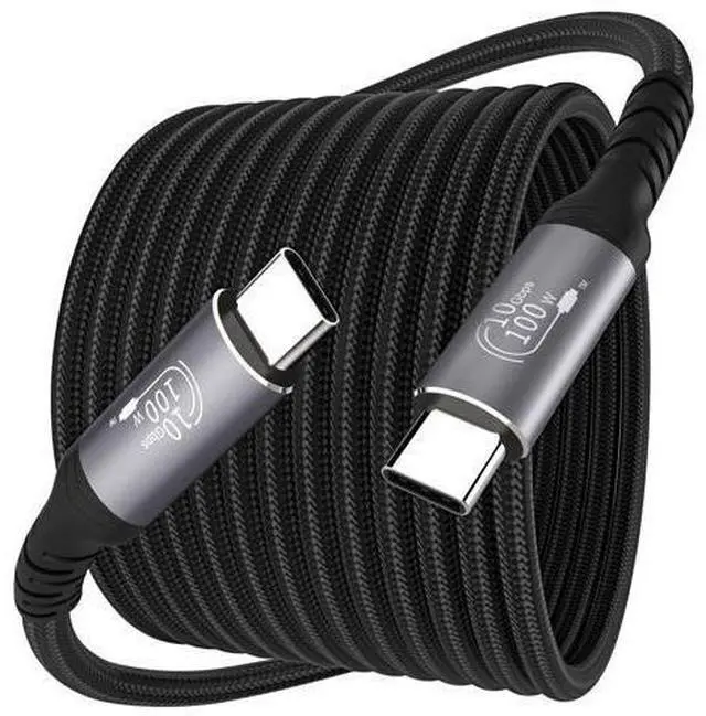 Main image of USB C Cable 25FT, USB C 3.1 Gen 2X2 Cable, 4K60Hz Monitor Video Output, 10Gbps High Speed Data Transfer, 100W Fast Charging, for Car Carplay iPhone 16, MacBook, Action Camera, Portable Monitor