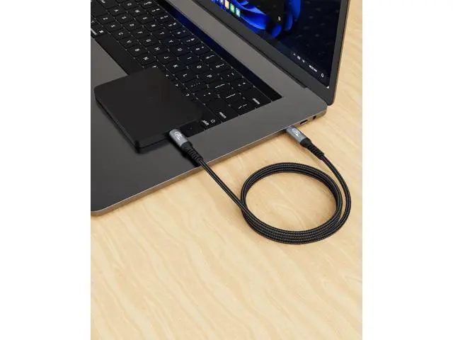 Alt view image 3 of 4 - USB C Cable 25FT, USB C 3.1 Gen 2X2 Cable, 4K60Hz Monitor Video Output, 10Gbps High Speed Data Transfer, 100W Fast Charging, for Car Carplay iPhone 16, MacBook, Action Camera, Portable Monitor