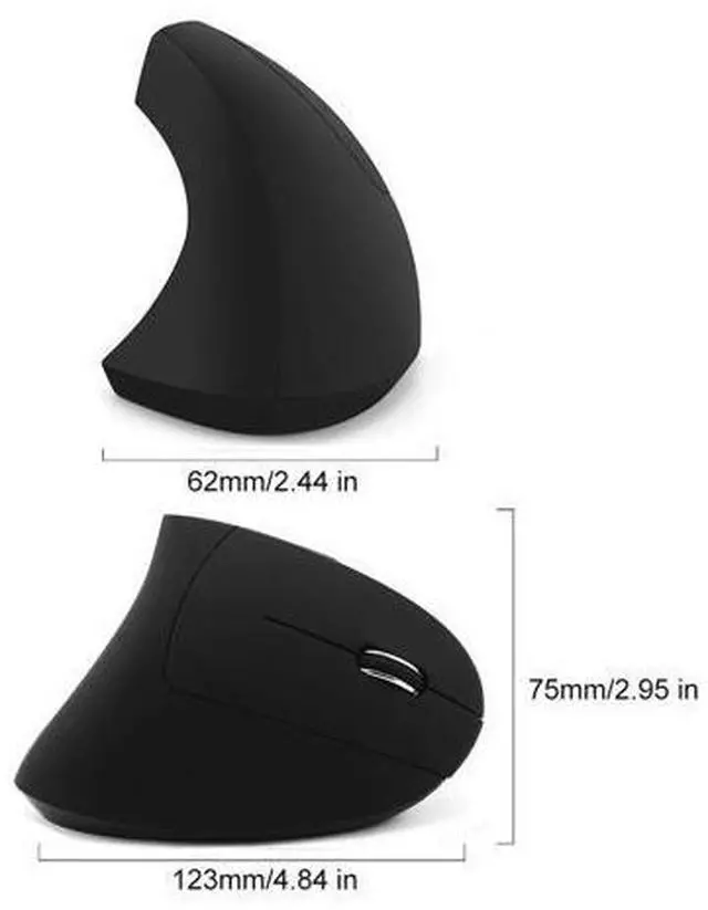 Alt view image 6 of 7 - Wireless Vertical Mouse, Wireless Ergonomic Vertical Mouse, 2.4G High Precision Optical Mice 800/1200/1600DPI for PC Laptop Desktop Mac (Ergonomic Mouse-Rechargeable)