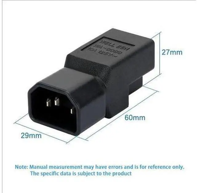 Alt view image 4 of 7 - 10 PCS IEC C14 Male Plug to Nema 5-15R US 3 Pin Female Power Adapter Connector.IEC320 C14 Male to Nema 5-15R PDU USA UPS Power Plug Adapter (10 PCS IEC C14 to NEMA 5-15R AC Power Adapter)