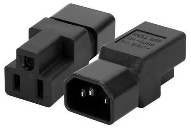 Alt view image 3 of 5 - JORINDO 10 PCS IEC C14 Male Plug to Nema 5-15R US 3 Pin Female Power Adapter Connector.IEC320 C14 Male to Nema 5-15R PDU USA UPS Power Plug Adapter (10 PCS IEC C14 to NEMA 5-15R AC Power Adapter)