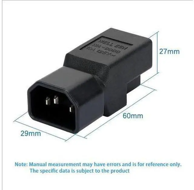 Alt view image 4 of 5 - JORINDO 10 PCS IEC C14 Male Plug to Nema 5-15R US 3 Pin Female Power Adapter Connector.IEC320 C14 Male to Nema 5-15R PDU USA UPS Power Plug Adapter (10 PCS IEC C14 to NEMA 5-15R AC Power Adapter)