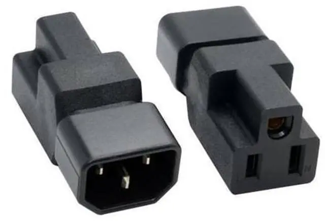 Alt view image 2 of 5 - JORINDO 10 PCS IEC C14 Male Plug to Nema 5-15R US 3 Pin Female Power Adapter Connector.IEC320 C14 Male to Nema 5-15R PDU USA UPS Power Plug Adapter (10 PCS IEC C14 to NEMA 5-15R AC Power Adapter)
